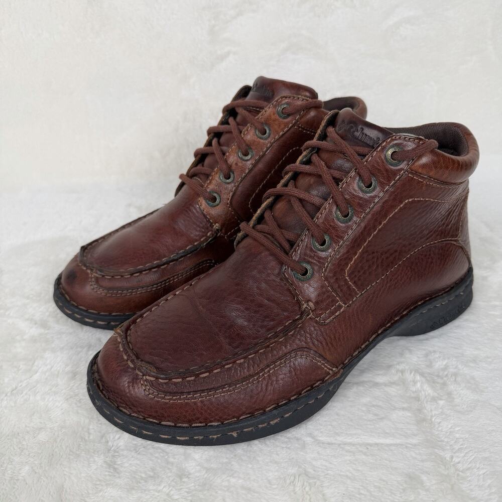 Columbia Men’s Wayne Leather Moc Toe Chukka Boots Brown Size 8
